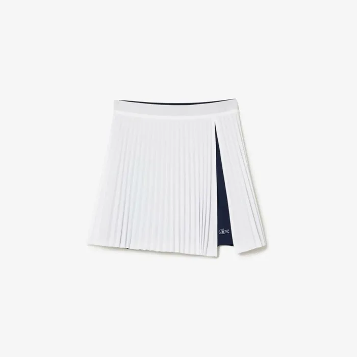 Shorts and Skirts Women Lacoste Lacoste X EleVen By Venus Pleated Tennis Skirt White Navy Blue 522