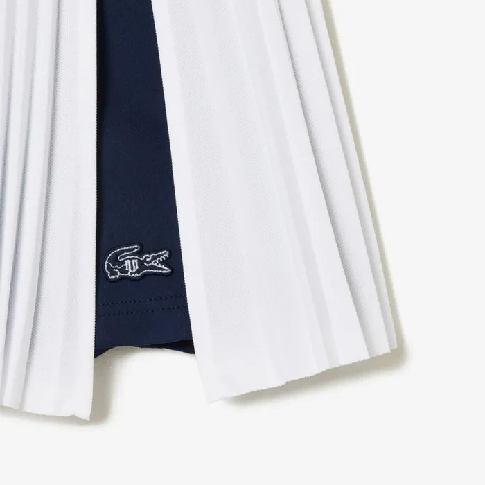 Shorts and Skirts Women Lacoste Lacoste X EleVen By Venus Pleated Tennis Skirt White Navy Blue 522
