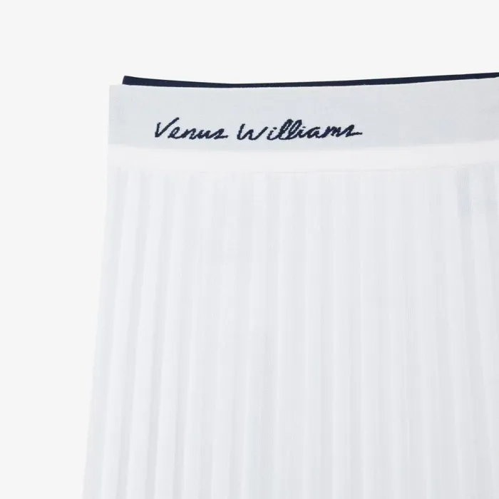 Shorts and Skirts Women Lacoste Lacoste X EleVen By Venus Pleated Tennis Skirt White Navy Blue 522