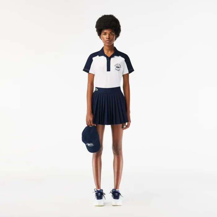 Shorts and Skirts Women Lacoste Women039s Miami Open Edition Ballgirl Tennis Skirt Navy Blue 423