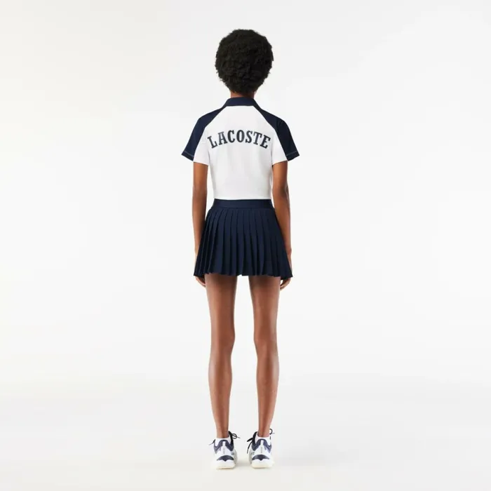 Shorts and Skirts Women Lacoste Women039s Miami Open Edition Ballgirl Tennis Skirt Navy Blue 423