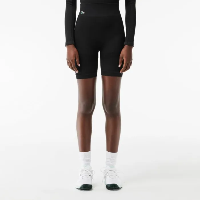 Shorts and Skirts Women Lacoste Women039s Seamless Sport Bike Shorts Black 031