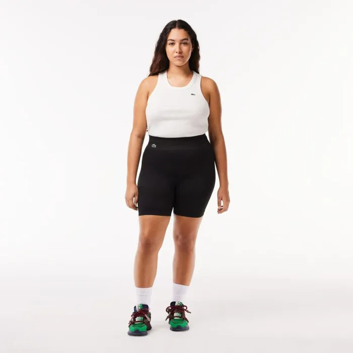 Shorts and Skirts Women Lacoste Women039s Seamless Sport Bike Shorts Black 031