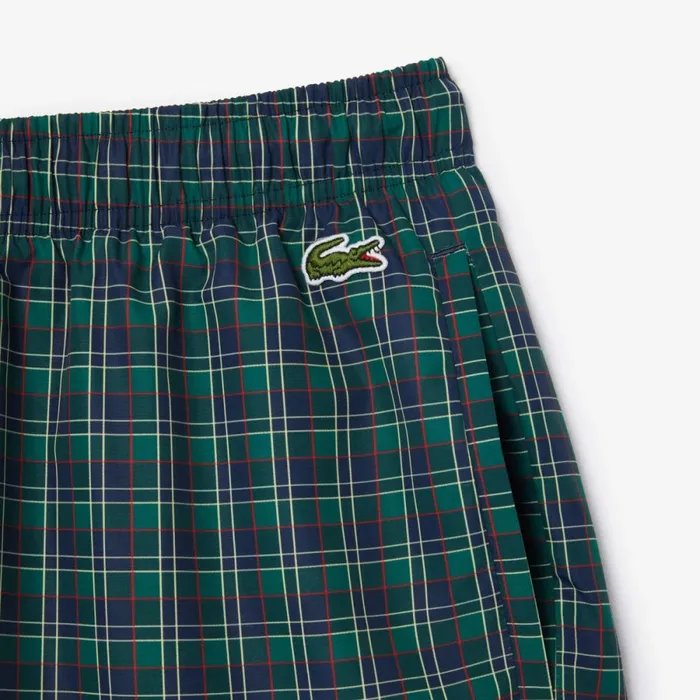 Shorts and Swim Men Lacoste Men039s Logo Badge Swim Trunks Navy Blue White Qrn