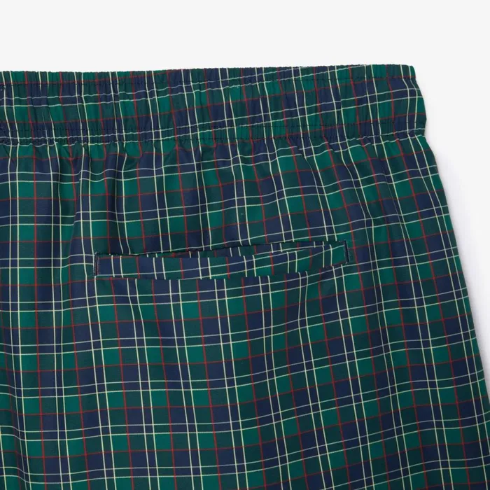 Shorts and Swim Men Lacoste Men039s Logo Badge Swim Trunks Navy Blue White Qrn