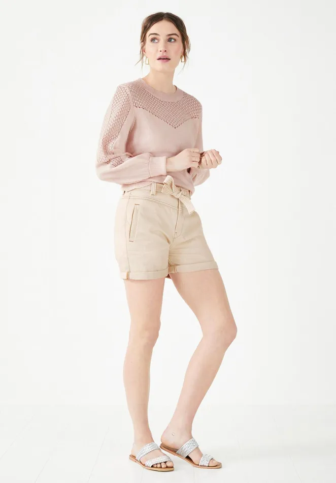Shorts Women Hush Jerry Belted Shorts Off White