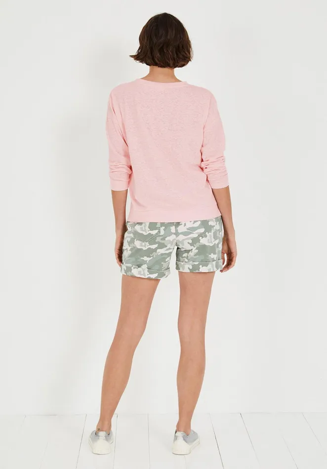 Shorts Women Hush StretchCotton Chino Shorts Pink Camo