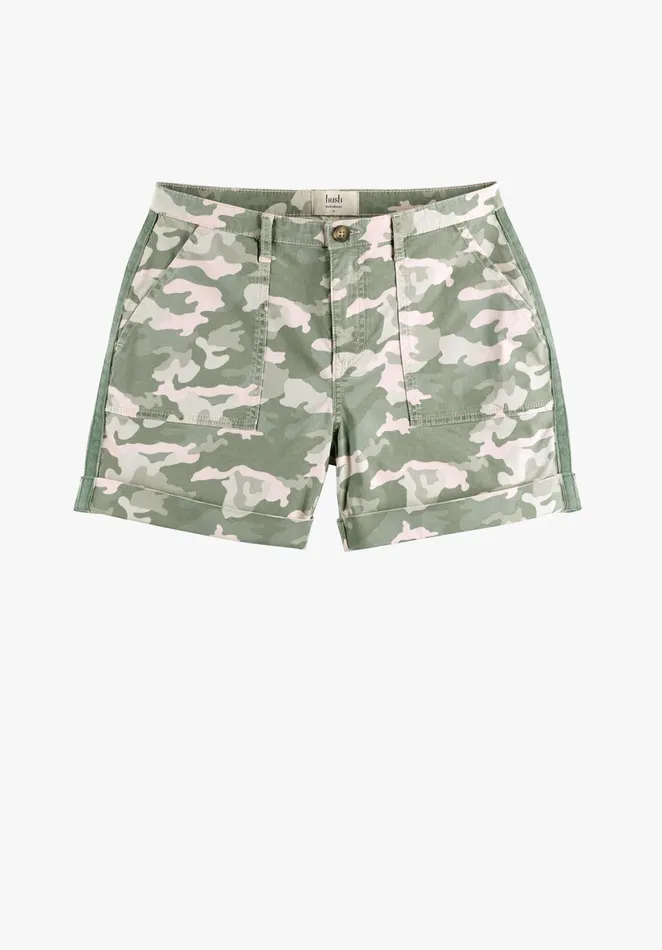 Shorts Women Hush StretchCotton Chino Shorts Pink Camo