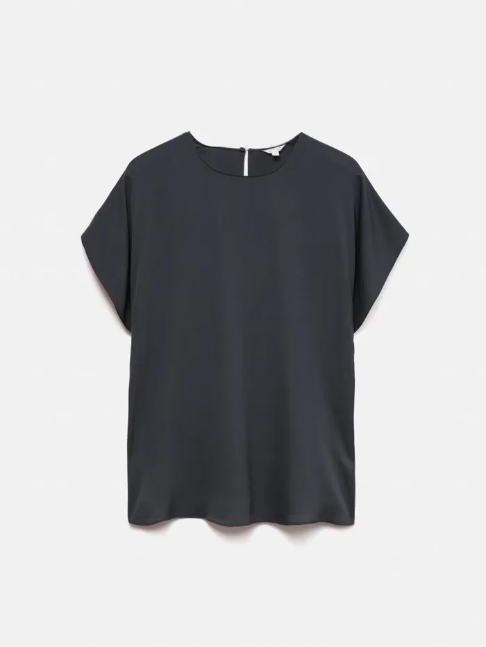Silk Drape Sleeve Top Navy Women Jigsaw Shirts and Tops