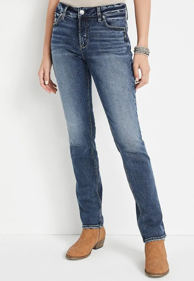 Silver Jeans Co Elyse Straight Mid Rise Jean Women Maurices Jeans