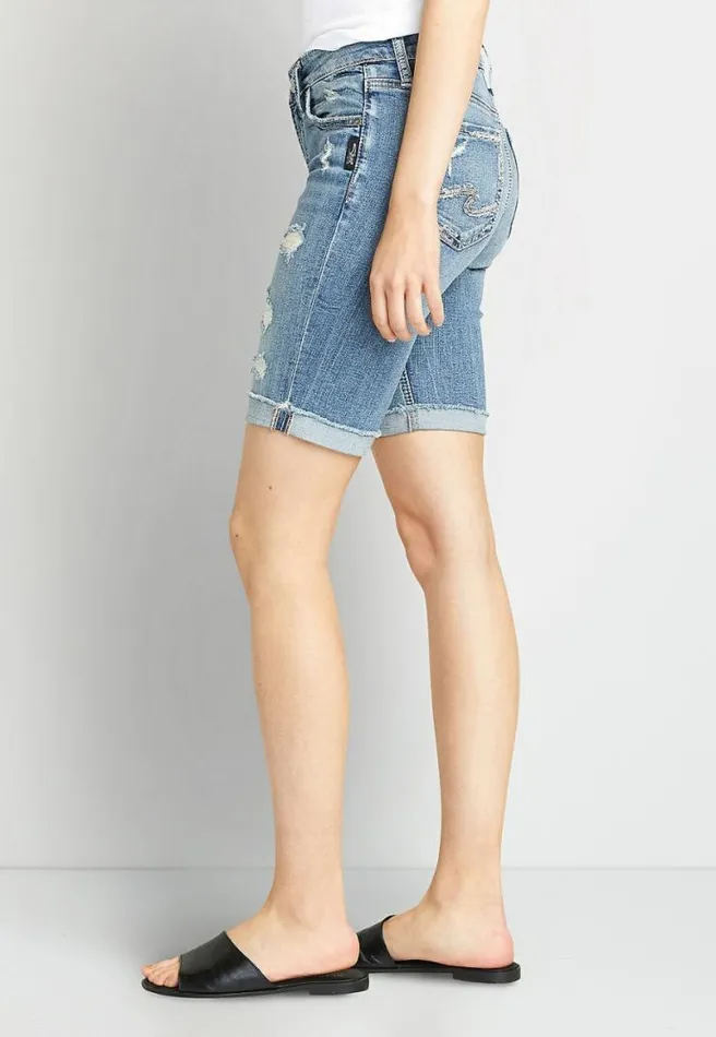 Silver Jeans Co Suki Medium Destructed Bermuda Short Women Maurices Jeans