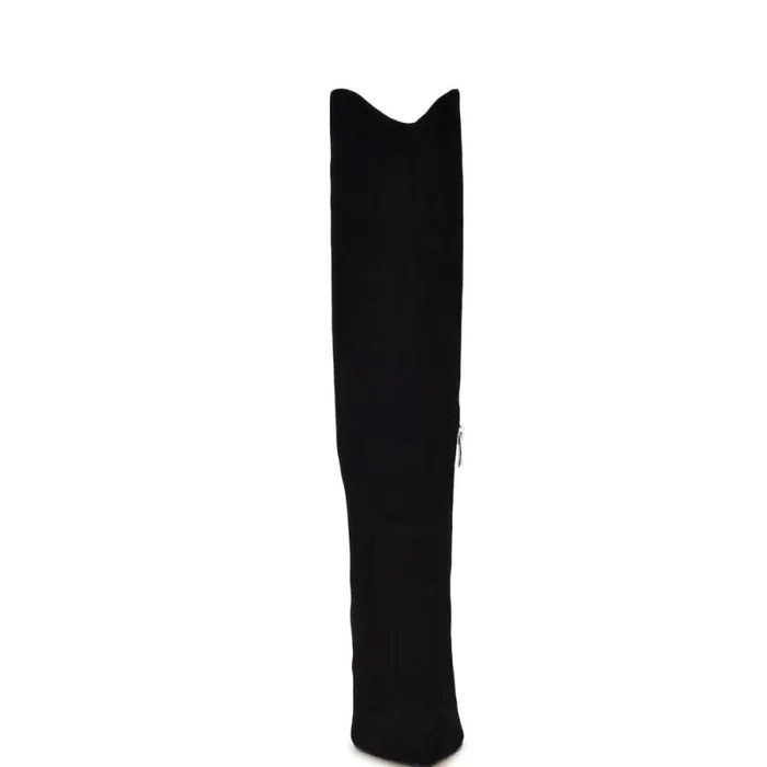 Sirena Heeled Dress Boots Black Suede Women Nine West Boots and Booties Sirena Heeled Dress Boots Black Suede Women Nine West Boots and Booties
