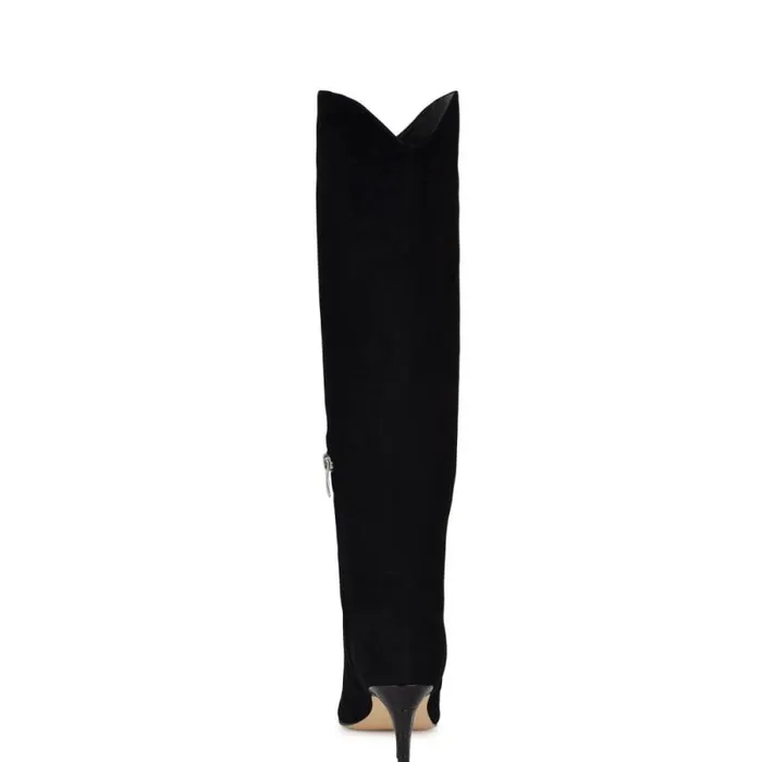 Sirena Heeled Dress Boots Black Suede Women Nine West Boots and Booties Sirena Heeled Dress Boots Black Suede Women Nine West Boots and Booties