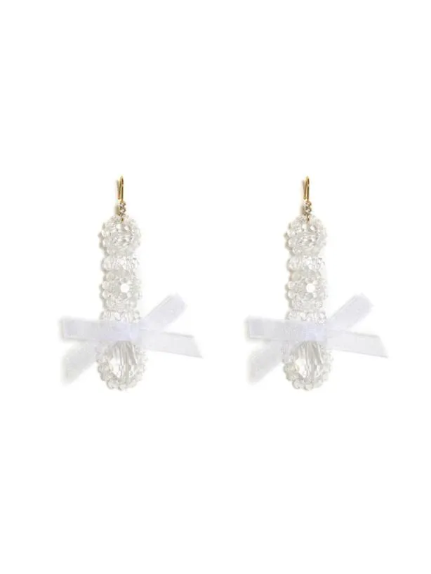 Sister Jane Accessories Womenswear DREAM Chantilly Bead Earrings Pearled Ivory