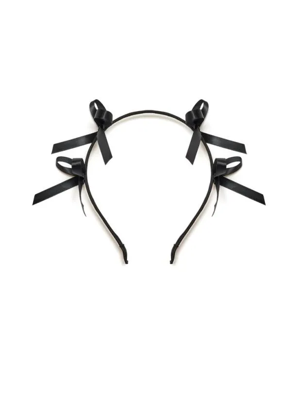 Sister Jane Accessories Womenswear DREAM Cordelia Bow Alice Band Black Ink