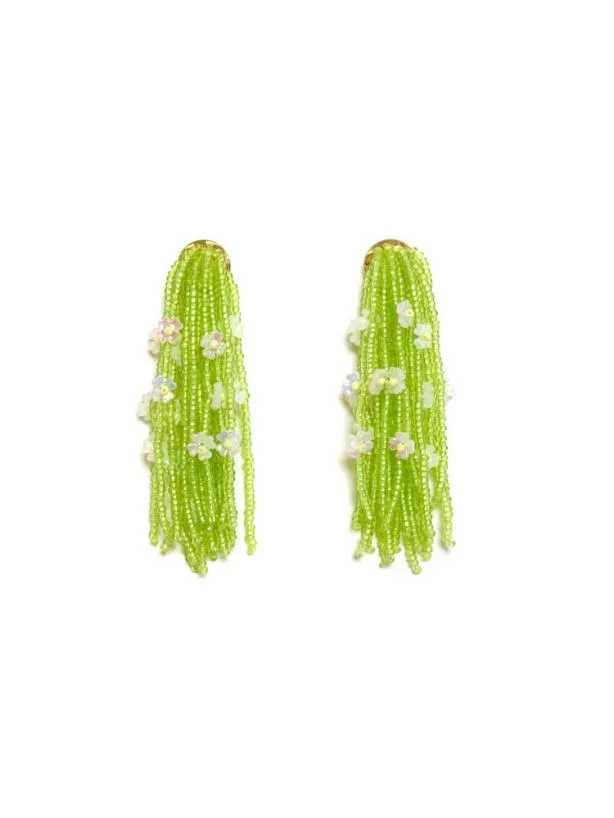Sister Jane Accessories Womenswear Lagoon Bead Earrings Lime Green