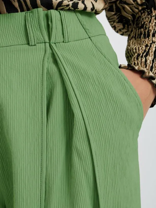 Sister Jane Bottoms Womenswear Ghospell Hollis Wide Leg Trousers Pear Green