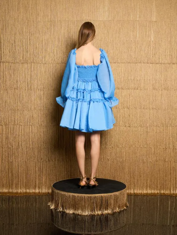 Sister Jane Dresses Womenswear DREAM Ladies Night Mini Dress Cornflower Blue