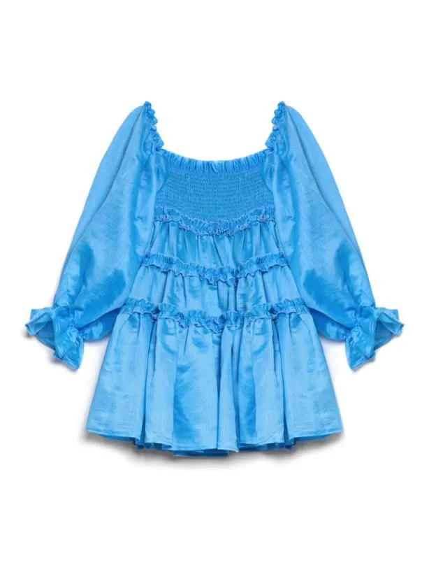 Sister Jane Dresses Womenswear DREAM Ladies Night Mini Dress Cornflower Blue