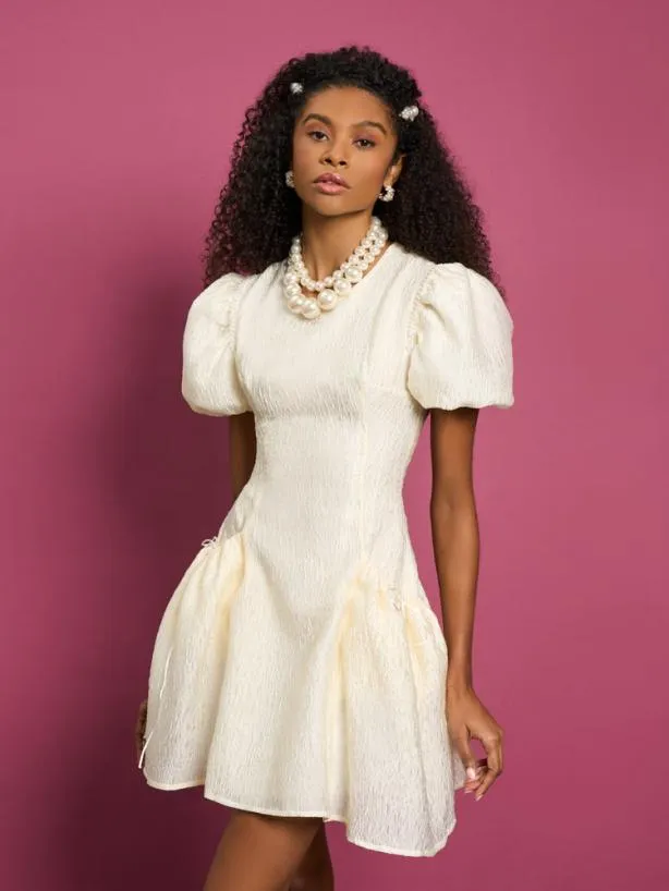 Sister Jane Dresses Womenswear DREAM Ocean Charm Mini Dress Ivory Cream