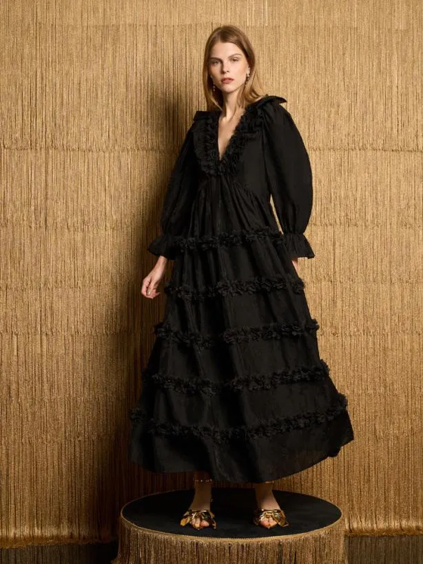 Sister Jane Dresses Womenswear DREAM You Can Dance Midi Dress Ink Black