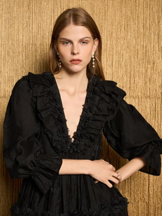 Sister Jane Dresses Womenswear DREAM You Can Dance Midi Dress Ink Black