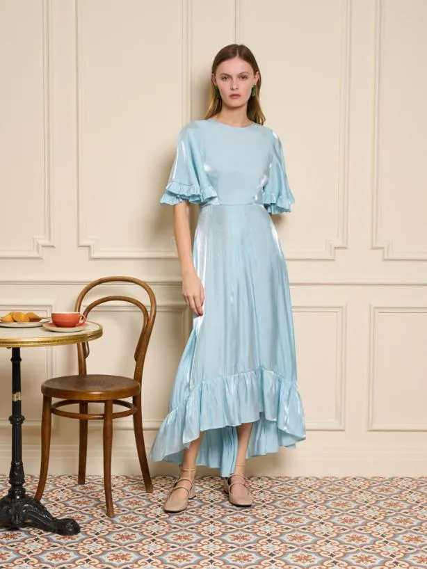 Sister Jane Dresses Womenswear Earl Grey Midi Dress Crystal Blue