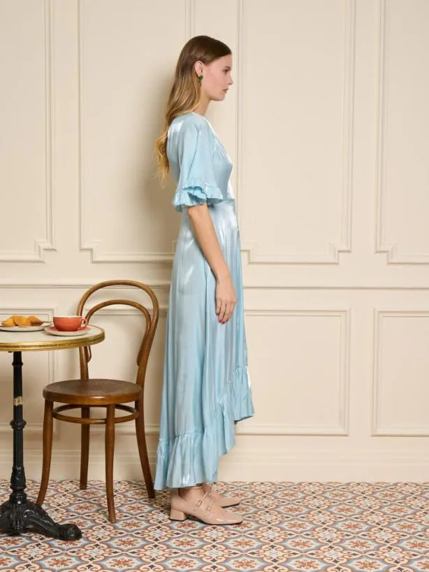 Sister Jane Dresses Womenswear Earl Grey Midi Dress Crystal Blue