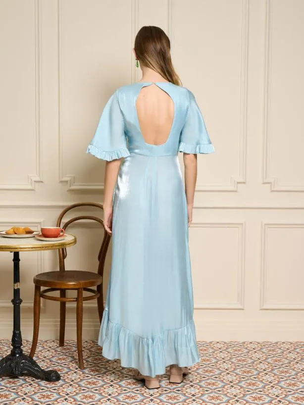 Sister Jane Dresses Womenswear Earl Grey Midi Dress Crystal Blue
