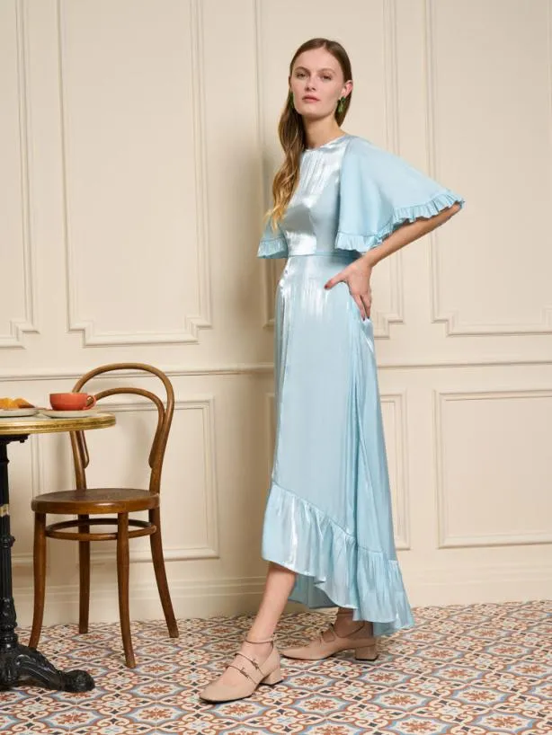 Sister Jane Dresses Womenswear Earl Grey Midi Dress Crystal Blue