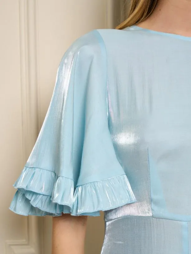 Sister Jane Dresses Womenswear Earl Grey Midi Dress Crystal Blue