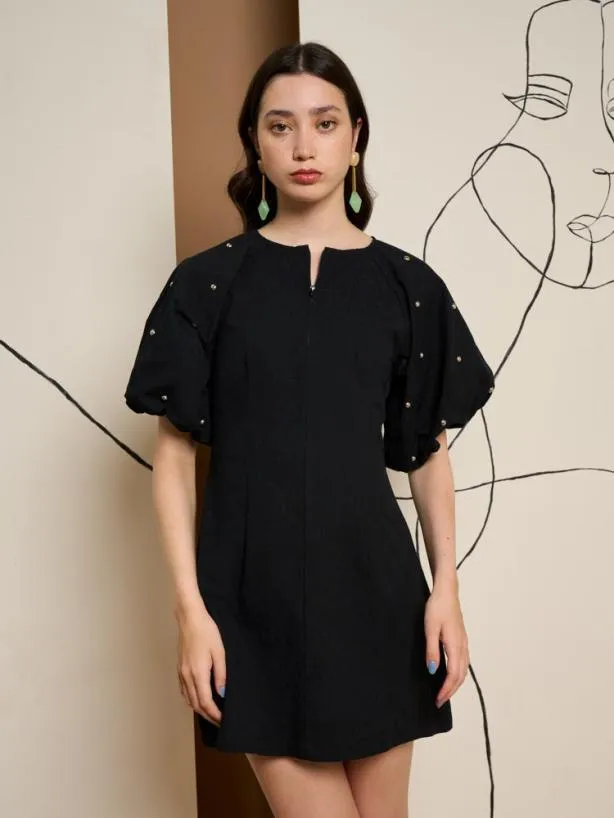 Sister Jane Dresses Womenswear Ghospell Billie Stud Mini Dress Ink Black
