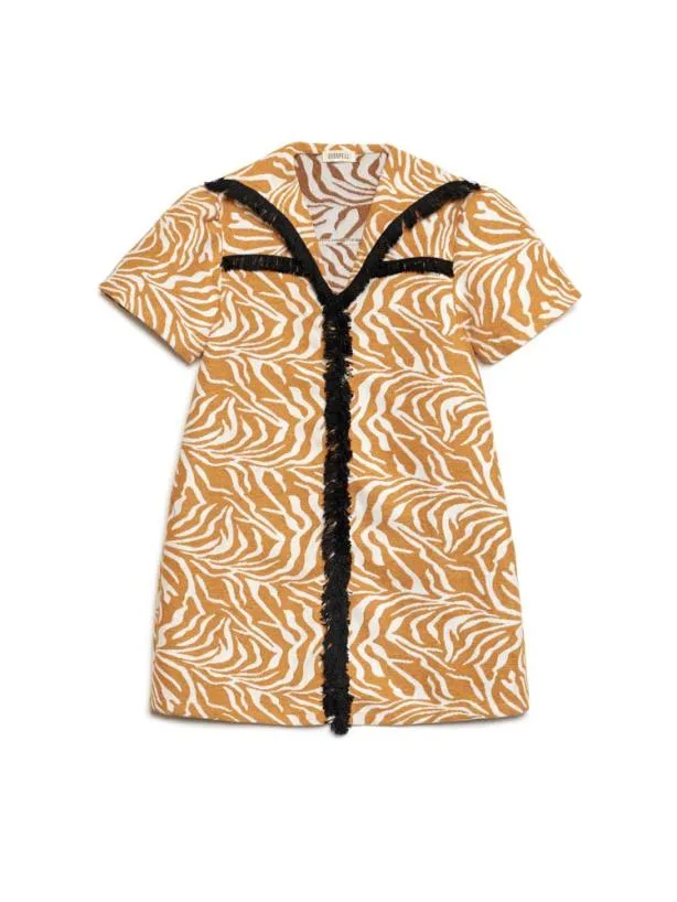 Sister Jane Dresses Womenswear Ghospell Remi Fray Mini Dress Rust Orange