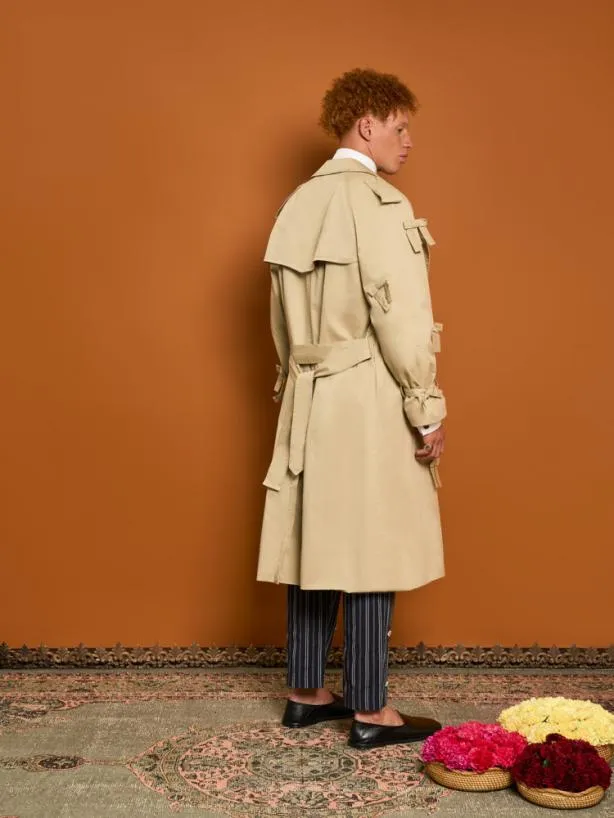 Sister Jane Jackets Womenswear Bruno Bow Trench Coat Buttercream Beige