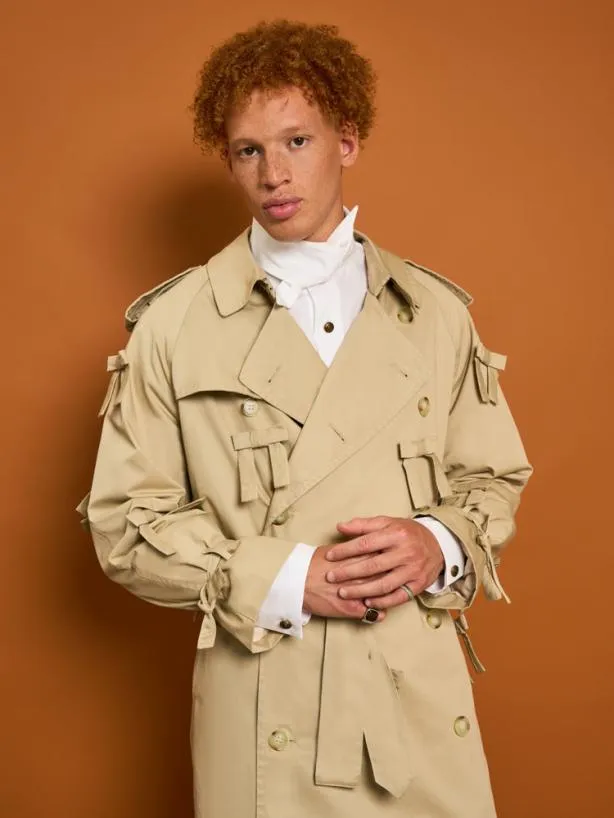Sister Jane Jackets Womenswear Bruno Bow Trench Coat Buttercream Beige
