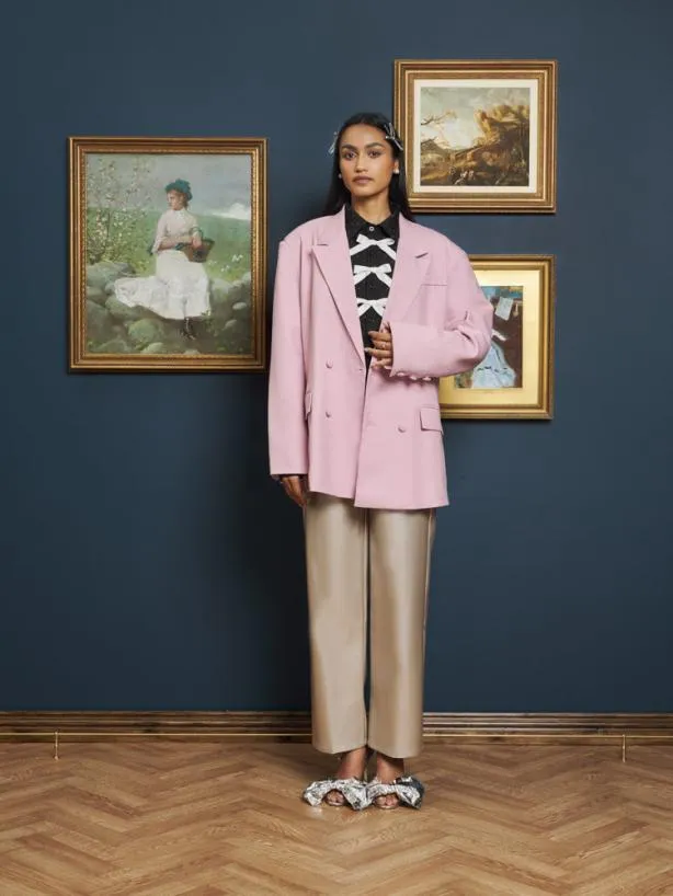 Sister Jane Jackets Womenswear Harlow Woven Blazer Dusty Pink