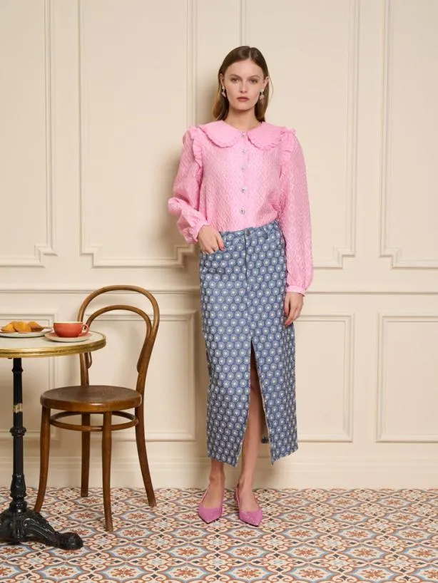 Sister Jane Tops Womenswear Bonbons Organza Blouse Peony Pink