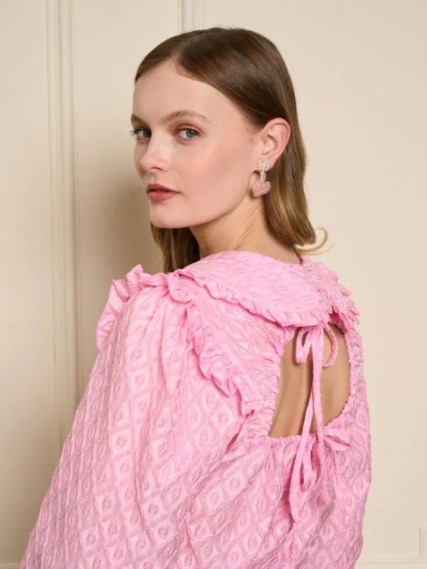 Sister Jane Tops Womenswear Bonbons Organza Blouse Peony Pink