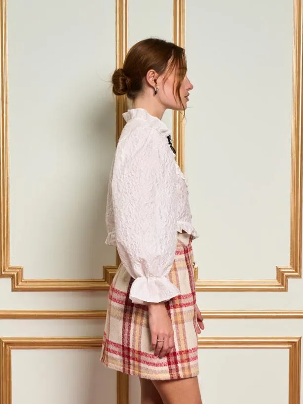 Sister Jane Tops Womenswear DREAM Sabine Ruffle Blouse Pearled Ivory