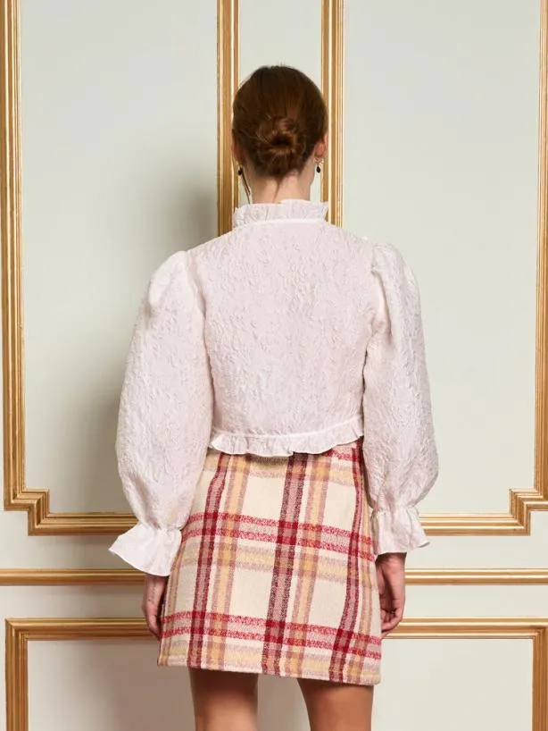 Sister Jane Tops Womenswear DREAM Sabine Ruffle Blouse Pearled Ivory
