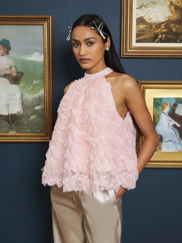 Sister Jane Tops Womenswear Masterpiece Tulle Top Baby Pink
