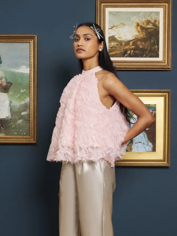 Sister Jane Tops Womenswear Masterpiece Tulle Top Baby Pink