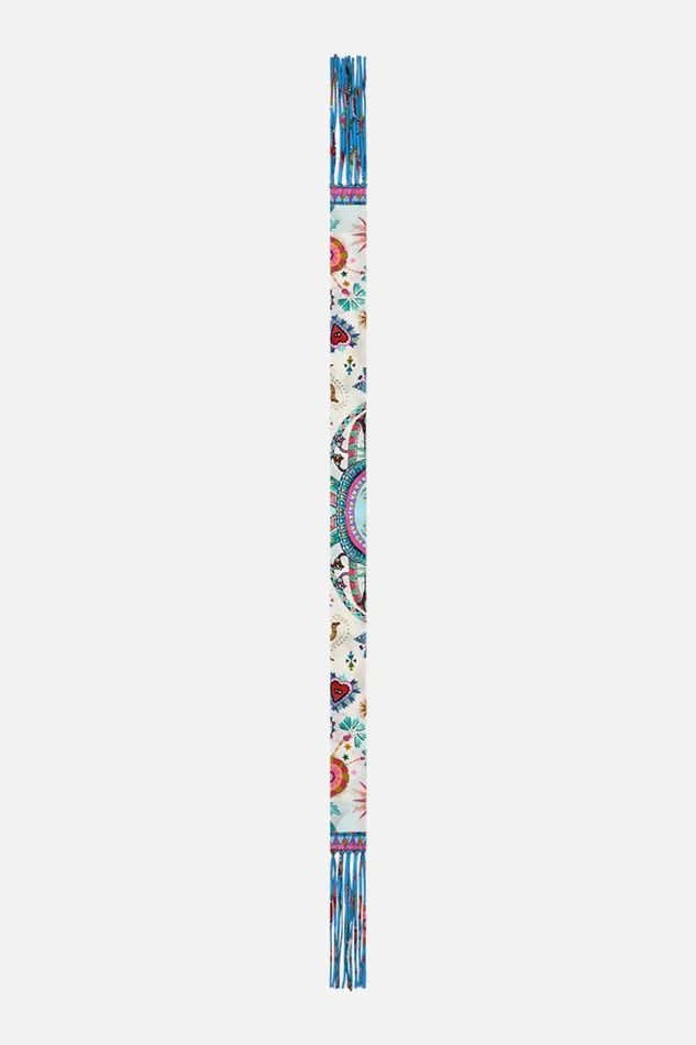 SKINNY NECK SCARF WITH TASSELS LIVING IN COLOUR Living In Colour WomensMens Camilla Scarves
