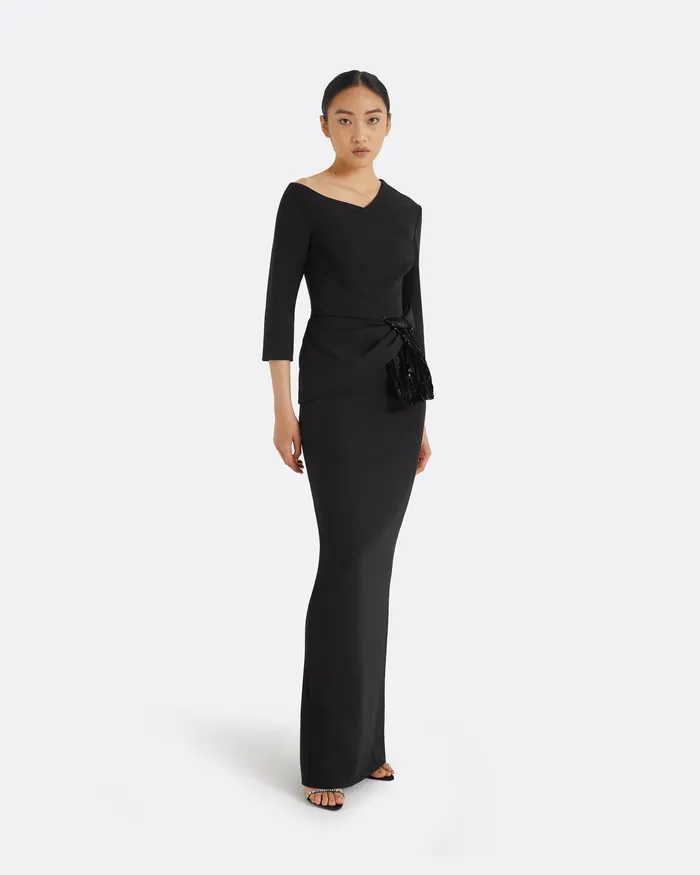 Skirts Safiyaa Women Sidha Black Skirt Black
