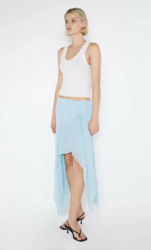 Skirts Shop Bec Bridge Elzette Asym Midi Skirt Dolphin Blue