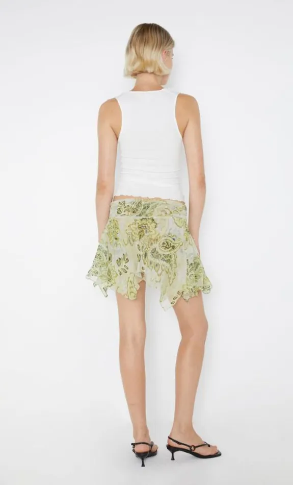 Skirts Shop Bec Bridge Lylou Gathered Mini Skirt Lemon Paisley