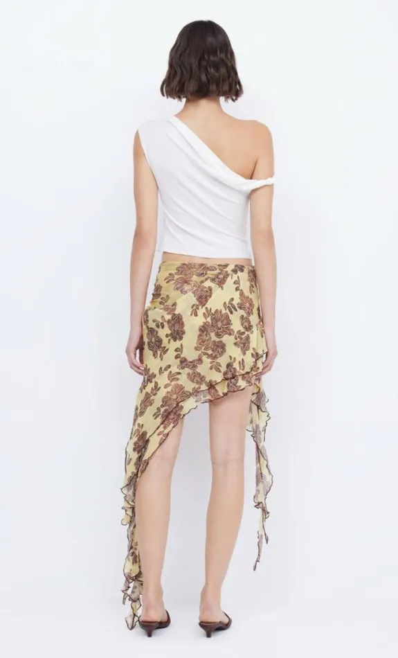 Skirts Shop Bec Bridge Malibu Bay Frill Skirt Citrus Plum Floral