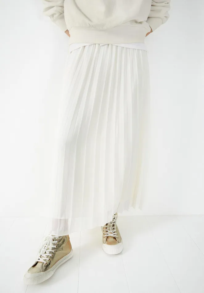Skirts Women Hush Pleated Chiffon Skirt Ecru