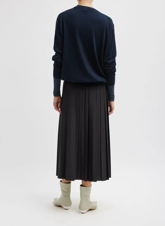 Skirts Women Tibi Nylon Pleated Pull On Skirt