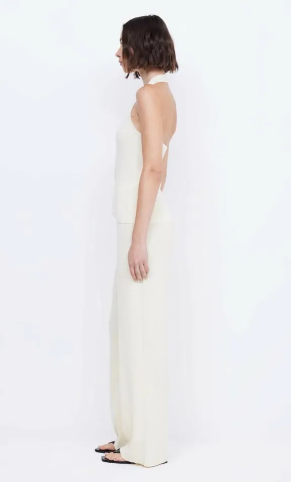 Sleeveless Shop Bec Bridge Amalfi Halter Knit Top Ivory